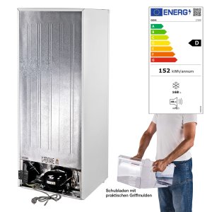 Metall Gefrierschrank Tiefkühlschrank Tiefkühler 168 l 100W weiß LED 6 Programme