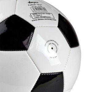 Kinder Fußball Star Ball Maße Ø 21 cm Standardgröße 5 Kunstleder schwarz weiß