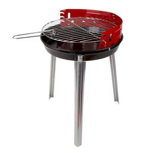 Holzkohle Rundgrill Standgrill Dreibein Grill Barbecue BBQ "Lyon" Ø 34 cm rot
