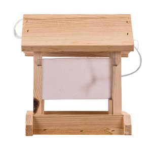 Holz Vogelhaus Vogelhäuschen Futterstelle zum Hängen + Stehen 20x16x21,5 cm