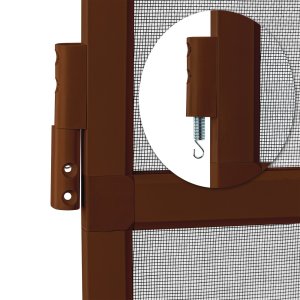 Alu Fliegengitter - Tür Balkontür Insektenschutz Mückenschutz 95x210 cm braun