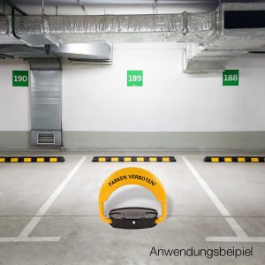 Parkplatzsperre Parksperre Parkplatz Sperrbügel mit Funk Fernbedienung gelb