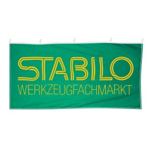 Stabilo Fachmarkt Fahne Quer 400x150cm