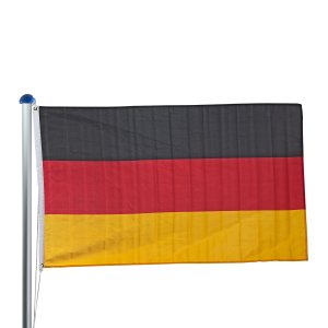 Alu Fahnenmast Flaggenmast Fahnenstange 6,10m + Deutschlandfahne Fahne Flagge