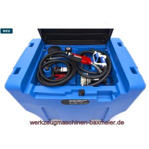 12 Volt 400 Liter Mobiler Dieseltank Dieseltankstelle mit 50 Liter Adblue Tank