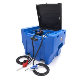 Mobile 400 Liter Dieseltankstelle mit 12 Volt Pumpe für Baustelle, Landwirtschaft, Forst mit Adblue