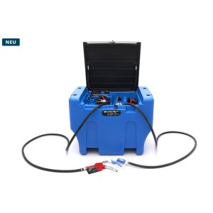 Mobile 400 Liter Dieseltankstelle mit 12 Volt Pumpe für Baustelle, Landwirtschaft, Forst mit Adblue