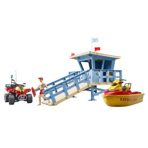 BRUDER bworld Life Guard Station mit Quad und