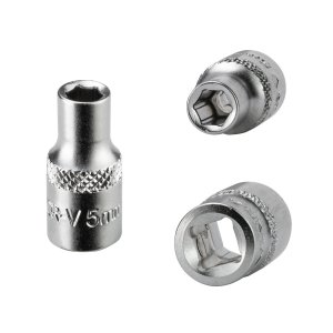 Stecknuss Sechskant 5mm 6 Kant 1/4" kurz (CR-V)