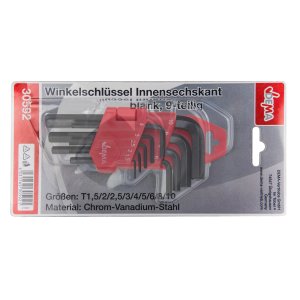 Winkelschlüssel Schraubenschlüssel Schlüssel Innensechskant 6-kant Set 9 tlg.