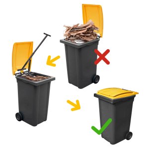 M&uuml;lltonnenpresse verstellbar DMP120/240