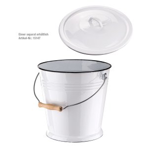 Deckel f&uuml;r Wassereimer 10 Ltr. emailliert wei&szlig;