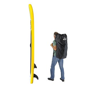 SUP Stand Up Paddle Board 305x81 cm Surfboard gelb aufblasbar + Paddel + Zubeh&ouml;r