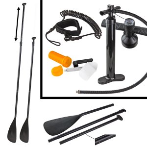 SUP Stand Up Paddle Board 305x81 cm Surfboard rot aufblasbar + Paddel + Zubeh&ouml;r