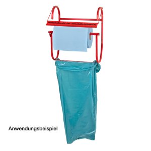 Putztuchrollen-Wandhalter mit Abfallsackbeh&auml;lter