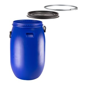Maischefass Weithalsfass Weinfass G&auml;rfass Mostfass Getr&auml;nkefass Fass 120 l blau