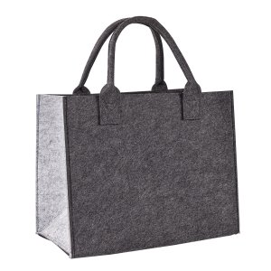 Filztasche Shopper L hellgrau/anthrazit