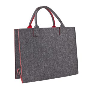 Filztasche Shopper XL anthrazit/rot