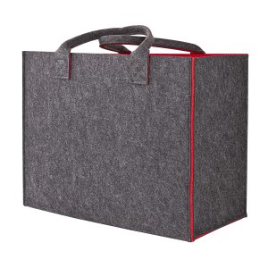 Filztasche Shopper XL anthrazit/rot