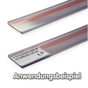 Scannerschiene DBR 39 mit Griffkante 125 cm