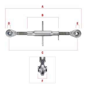 Gewindeoberlenker M30x3,5 Kat I-I