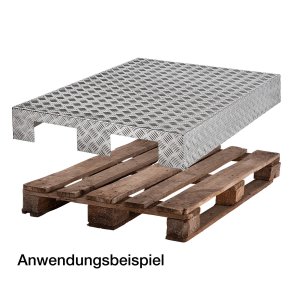 Alu-Riffelblech-Podest zur Palettenabdeckung