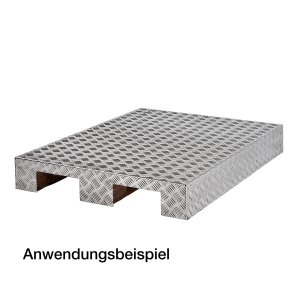 Alu-Riffelblech-Podest zur Palettenabdeckung