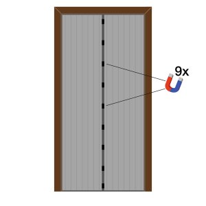 Fliegengitter-T&uuml;rvorhang Magnet 95x215cm anthrazit