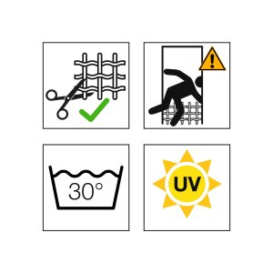 Fliegengitter Fiberglas 100 x 250 cm anthrazit