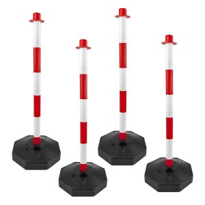 4 Absperrpfosten mit Kette