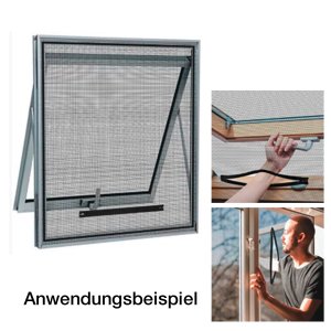 Fliegengitter mit Rei&szlig;verschluss 130x150 cm anth.
