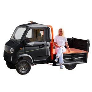 E-Fahrzeug Pickup Truck DEF25 schwarz Minicar Microcar Minitruck eTruck Pick-Up