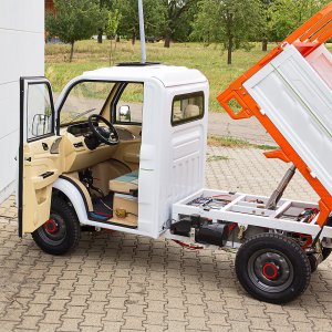 E-Fahrzeug Pickup Truck DEF25 wei&szlig; Minicar Microcar Minitruck eTruck