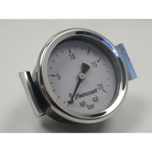 Manometer 0-16 bar, &Oslash;50mm, G1/4" Markierung bei 13bar, mit Klammer