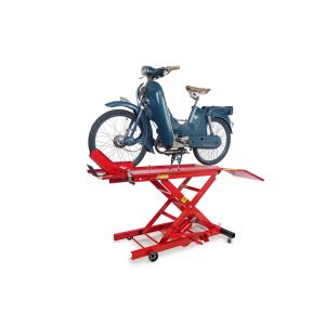 Motorradhebebühne Motorradbühne H 100 für Moped, Roller und kleine Motorräder / Hublast 300 KG Max ideal für Hobbyschrauber und Garage