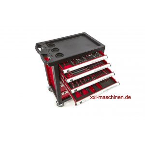 Werkstattwagen-pulverbeschichtet-rot-mit-7-Schubladen-und-154-Werkzeugteilen-Fuellung