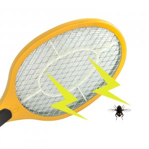 Elektrischer Fliegenfänger Fliegenklatsche Insektenvernichter elektrisch gelb