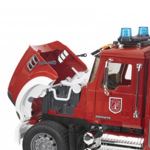 BRUDER MACK Granite Feuerwehrleiterwagen mit Wasserpumpe LKW Spielzeugauto 02821