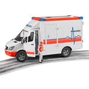BRUDER Spielzeug MB Sprinter Ambulanz Krankenwagen mit Fahrer Sanitäter / 02536