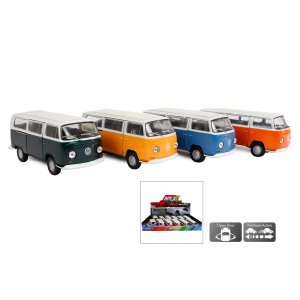 Modell Spielzeug Auto Spielzeugauto Modellauto Bulli 1972 VW Bus T2 blau orange