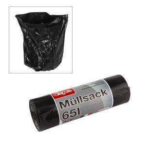 Müllsack 65ltr. 62x75 cm 10er Rolle schwarz