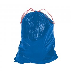 Müllsack mit Zugband 120ltr. 10er Rolle blau