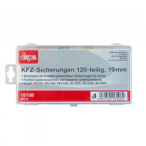 KFZ-Sicherungen 120tlg 19mm DKS19