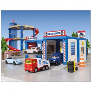 SIKU Kinder Spielzeug Sikuworld Werkstatt Garage Gebäude mit Stecksystem / 5507