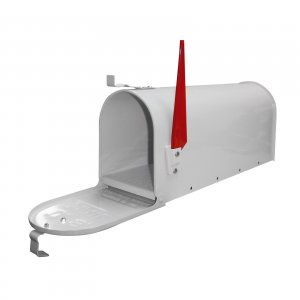 American Mailbox aus Stahl, Weiß