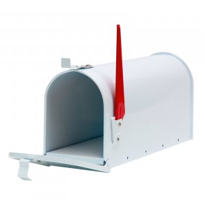 American Mailbox aus Alu, Weiß