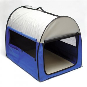 Hundebox Katzenbox blau 70x51x58cm faltbar