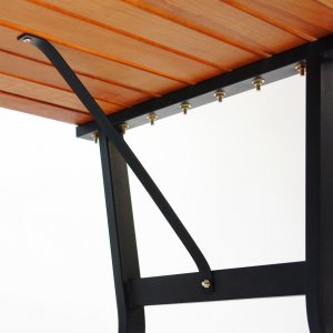 Gartentisch "Modern" 110 cm Holz/Metall