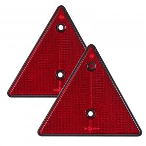 PKW Anhänger Dreieckrückstrahler Rückstrahler Dreieck Beleuchtung 2er Set rot