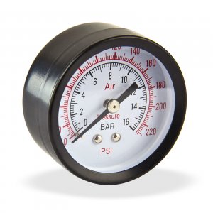 Manometer groß 16 bar 50x41 mm 1/4" für Stabilo Druckluft Kompressor Art. 24206
